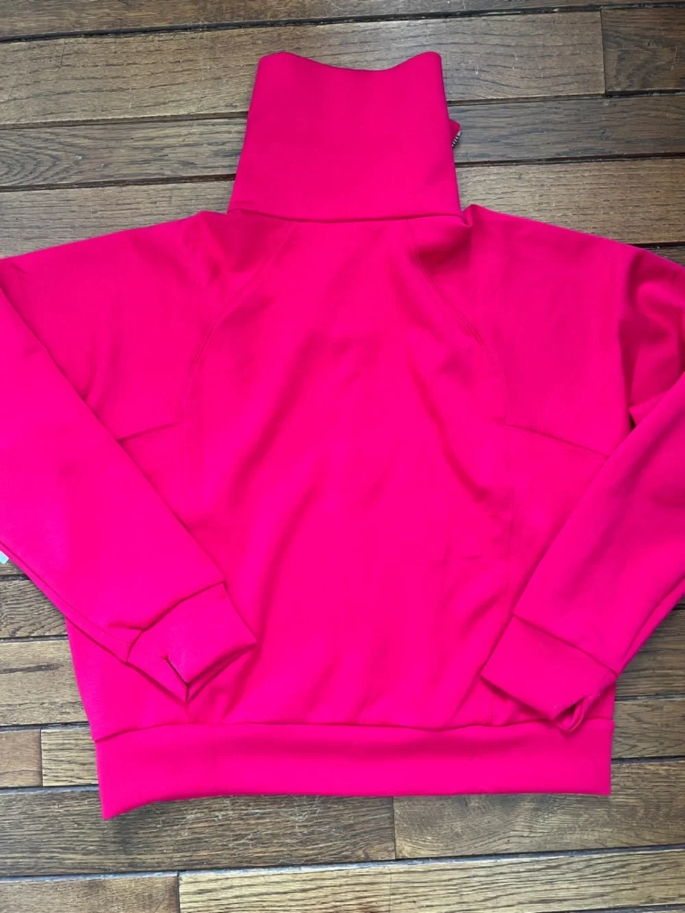 SPANX Bright Pink Fuchsia Air Essentials Half-Zip Pullover Size Medium NWT - Picture 6 of 6
